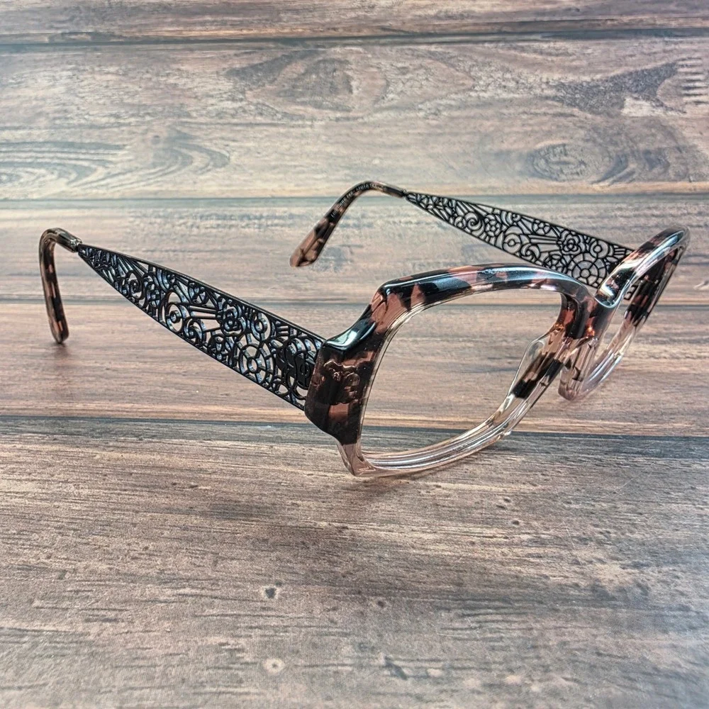 Jean‎ Lafont Paris Lisbonne 743 Brown Tortoise Filigree Eyeglass Frames France